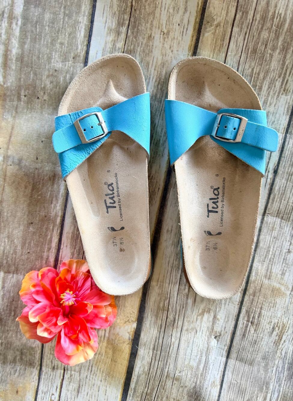 Tula Birkenstock Madrid Turquoise Slides